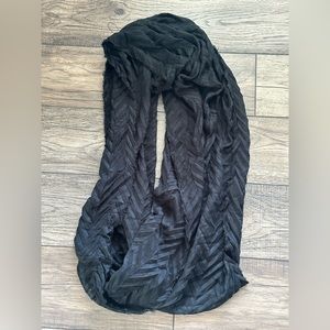 Black Chevron Fold Infinity Scarf